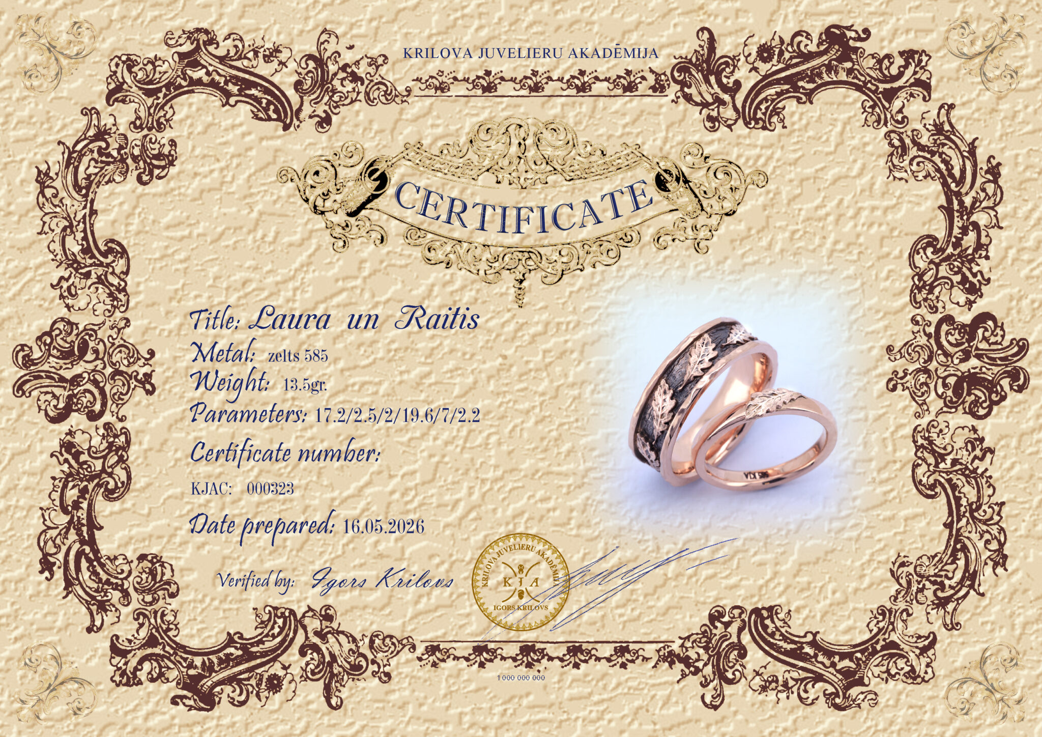 Laulību gredzeni - Ozollapas - Image 2